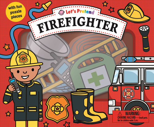 Let's Pretend: Firefighter Set: With Fun Puzzle Pieces (Let's Pretend) book cover by Roger Priddy