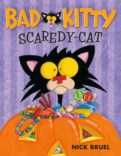Bad Kitty Scaredy-Cat (Bad Kitty) book cover by Nick Bruel