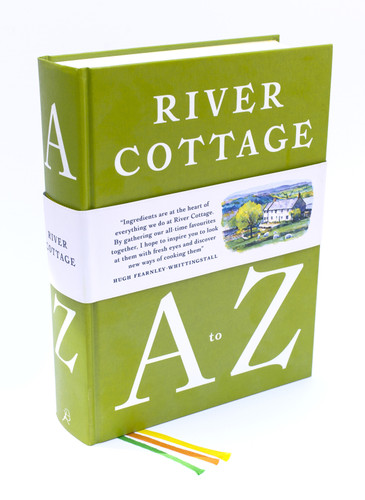 River Cottage A to Z: Our Favourite Ingredients, & How to Cook Them book cover by Hugh Fearnley-Whittingstall, Pam Corbin, Mark Diacono, Nikki Duffy, Nick Fisher, Steven Lamb, Tim Maddams, Gill Meller, John Wright