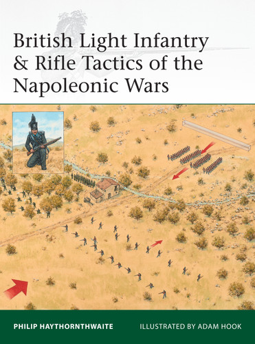British Light Infantry & Rifle Tactics of the Napoleonic Wars (Elite #215) book cover by Philip Haythornthwaite