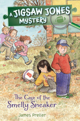 Jigsaw Jones: The Case of the Smelly Sneaker (Jigsaw Jones Mysteries) book cover by James Preller