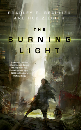The Burning Light: A Novel book cover by Bradley P. Beaulieu, Rob Ziegler