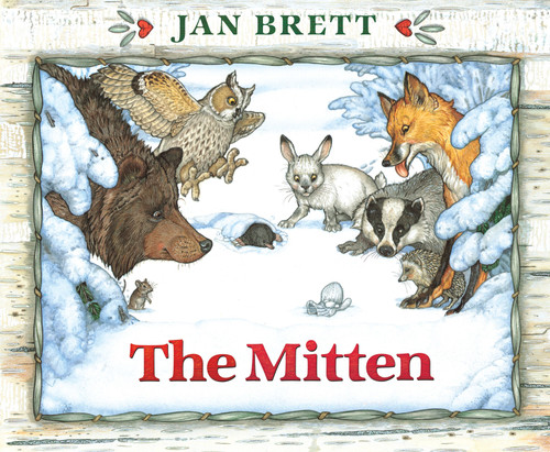 The Mitten book cover by Jan Brett