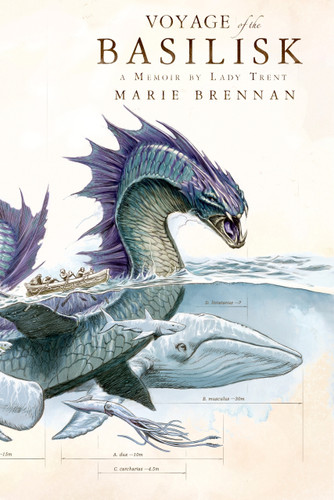 Voyage of the Basilisk: A Memoir by Lady Trent book cover by Marie Brennan