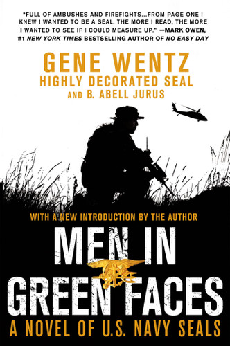 Men in Green Faces: A Novel of U.S. Navy SEALs book cover by Gene Wentz, B. Abell Jurus