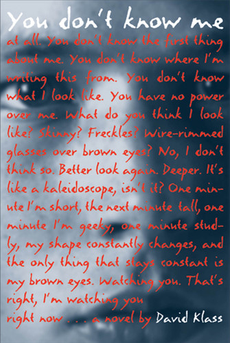 You Don't Know Me book cover by David Klass