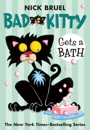 Bad Kitty Gets a Bath (paperback black-and-white edition) (Bad Kitty) book cover by Nick Bruel