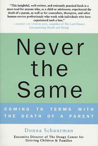 Never the Same: Coming to Terms with the Death of a Parent book cover by Donna Schuurman