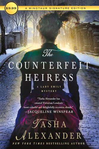 The Counterfeit Heiress: A Lady Emily Mystery (Lady Emily Mysteries #9) book cover by Tasha Alexander