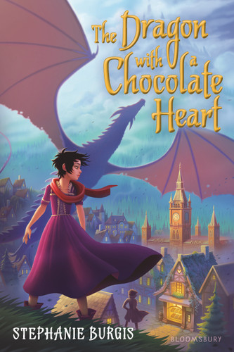 The Dragon with a Chocolate Heart book cover by Stephanie Burgis