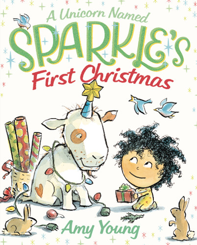 A Unicorn Named Sparkle's First Christmas book cover by Amy Young