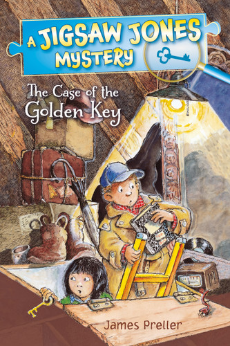 Jigsaw Jones: The Case of the Golden Key (Jigsaw Jones Mysteries) book cover by James Preller