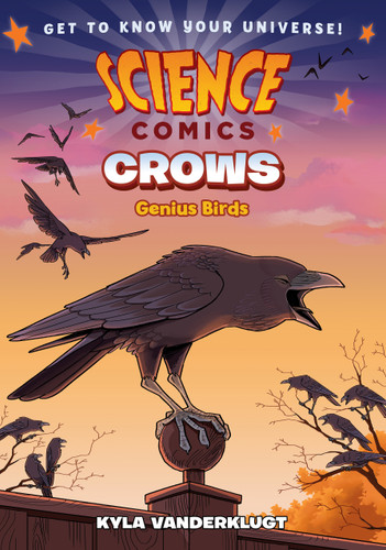 Science Comics: Crows: Genius Birds (Science Comics) book cover by Kyla Vanderklugt