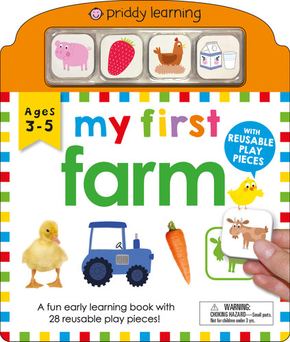 My First Play and Learn: Farm: A Fun Early Learning Book with 28 Reusable Play Pieces (Play and Learn) book cover by Roger Priddy