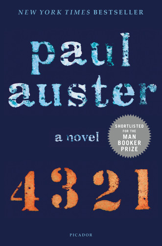 4 3 2 1: A Novel book cover by Paul Auster