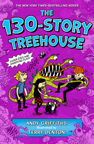 The 130-Story Treehouse: Laser Eyes and Annoying Flies book cover by Andy Griffiths