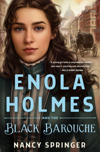 Enola Holmes and the Black Barouche: The New Adventures of Enola Holmes 1 book cover by Nancy Springer
