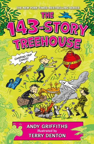 The 143-Story Treehouse: Camping Trip Chaos! book cover by Andy Griffiths