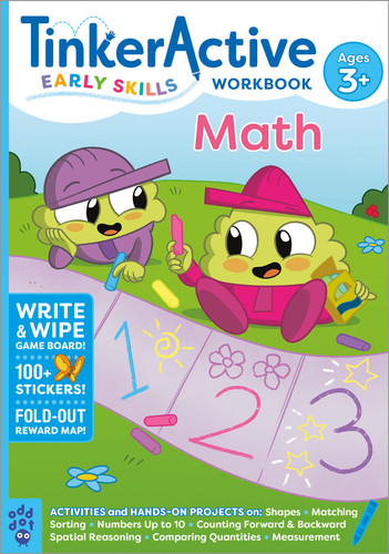 TinkerActive Early Skills Math Workbook Ages 3+ (TinkerActive Workbooks) book cover by Nathalie Le Du