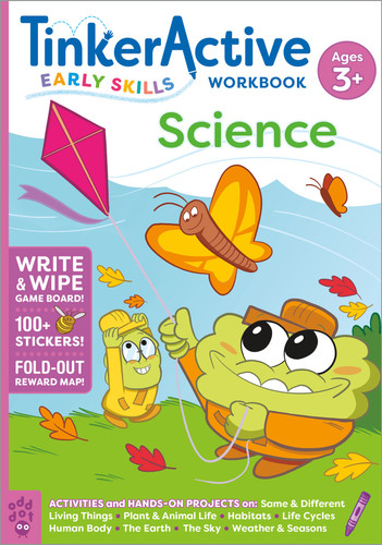 TinkerActive Early Skills Science Workbook Ages 3+ (TinkerActive Workbooks) book cover by Megan Hewes Butler