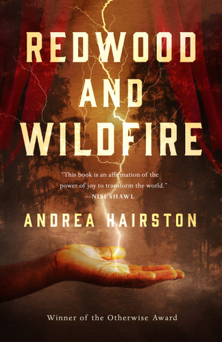 Redwood and Wildfire book cover by Andrea Hairston
