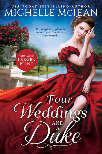 Four Weddings and a Duke book cover by Michelle McLean