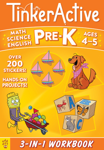 TinkerActive Pre-K 3-in-1 Workbook: Math, Science, English Language Arts (TinkerActive Workbooks) book cover by Nathalie Le Du, Megan Hewes Butler