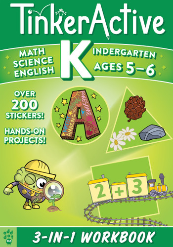 TinkerActive Kindergarten 3-in-1 Workbook: Math, Science, English Language Arts (TinkerActive Workbooks) book cover by Megan Hewes Butler, Nathalie Le Du