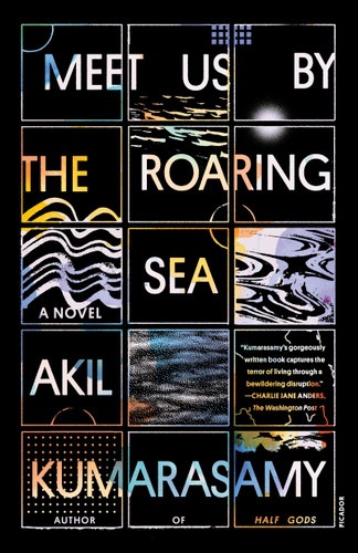Meet Us by the Roaring Sea: A Novel book cover by Akil Kumarasamy