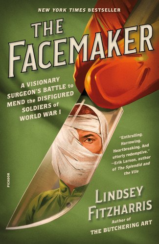 The Facemaker: A Visionary Surgeon's Battle to Mend the Disfigured Soldiers of World War I book cover by Lindsey Fitzharris