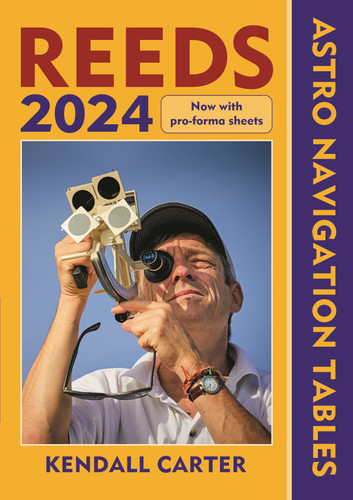 Reeds Astro Navigation Tables 2024 book cover by Kendall Carter