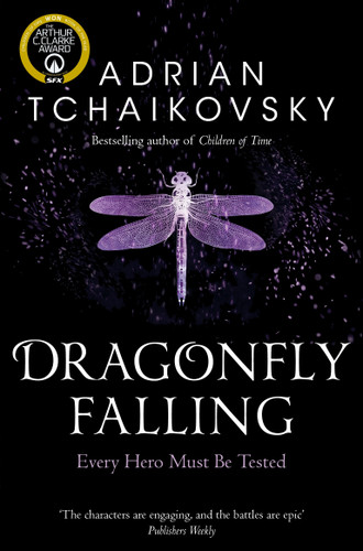 Dragonfly Falling (Shadows of the Apt #2) book cover by Adrian Tchaikovsky
