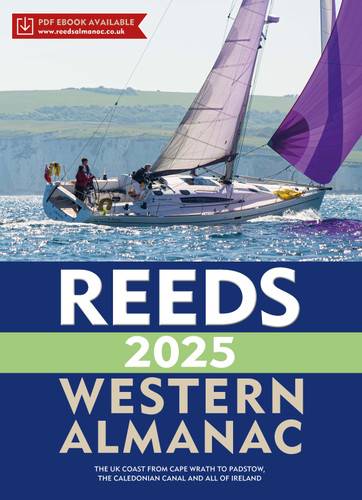 Reeds Western Almanac 2025 (Reed's Almanac) book cover by Perrin Towler, Simon Jollands
