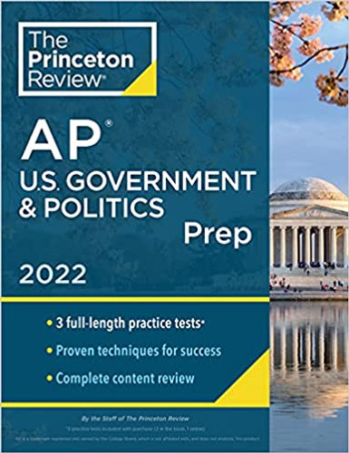 Princeton Review AP U.S. Government & Politics Prep, 2022 - Cover