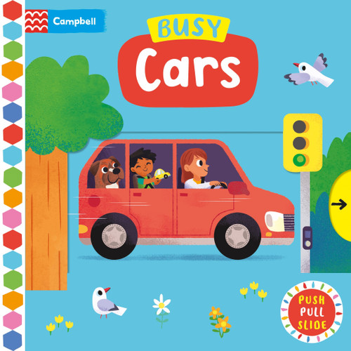 Busy Cars: A Push, Pull, Slide Book (Busy Books) book cover by Campbell Books