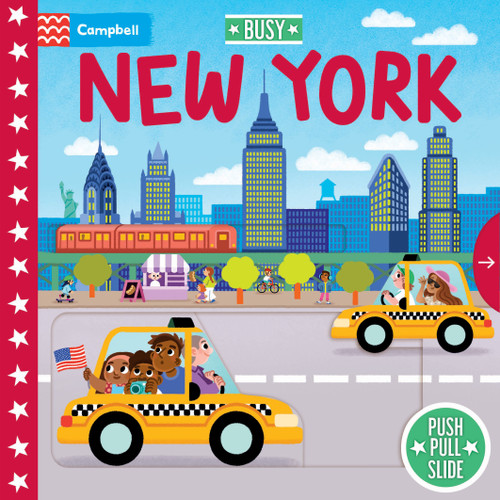 Busy New York: Push Pull Slide (Busy Books) book cover by Campbell Books