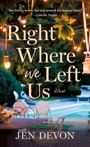 Right Where We Left Us: A Novel book cover by Jen Devon