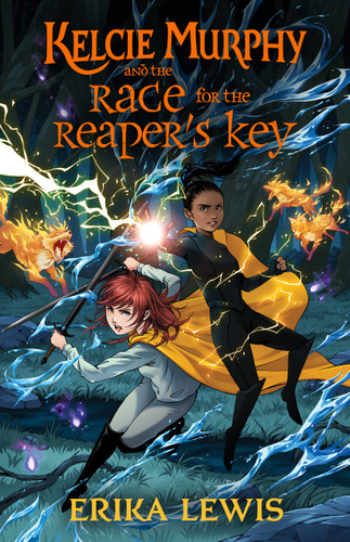 Kelcie Murphy and the Race for the Reaper's Key book cover by Erika Lewis