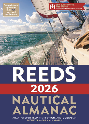 Reeds Nautical Almanac 2026 (Reed's Almanac) book cover by Perrin Towler, Simon Jollands
