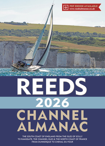Reeds Channel Almanac 2026 (Reed's Almanac) book cover by Perrin Towler, Simon Jollands