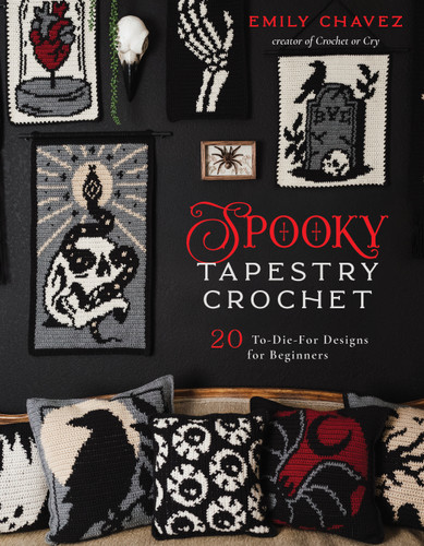 Spooky Tapestry Crochet: 20 To-Die-For Designs for Beginners book cover by Emily Chavez