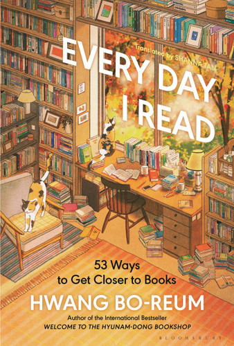Every Day I Read: 53 Ways to Get Closer to Books book cover by Hwang Bo-reum