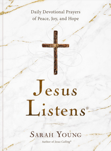 Jesus Listens: Daily Devotional Prayers of Peace, Joy, and Hope (A 365-Day Prayer Book) (Jesus Listens) book cover by Sarah Young