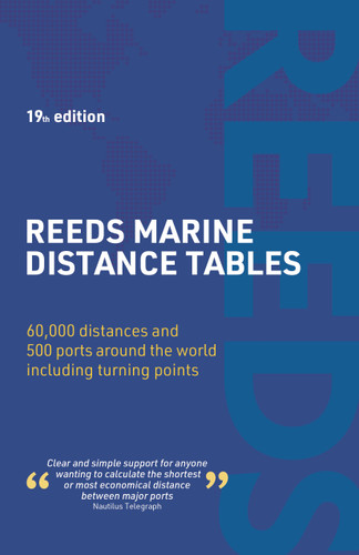 Reeds Marine Distance Tables 19th edition book cover by Kendall Carter