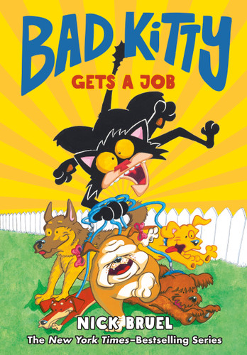 Bad Kitty Gets a Job (Graphic Novel) (Bad Kitty) book cover by Nick Bruel