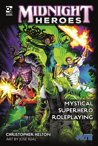 Midnight Heroes: Mystical Superhero Roleplaying (Osprey Roleplaying) book cover by Christopher Helton