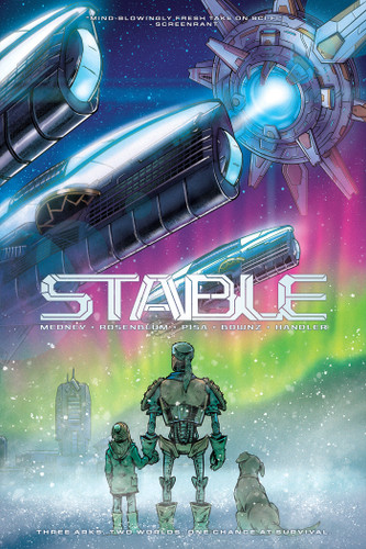 Stable: A Dystopian Space Opera Graphic Novel book cover by Matthew Medney, Morgan Rosenblum
