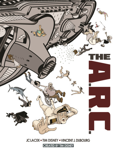 The A.R.C.: A Virus That Kills When You Lie — A Satirical Sci-Fi Graphic Novel book cover by Tim Disney, JC Lacek