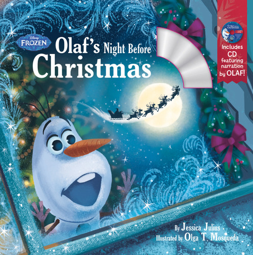 Olaf's Night Before Christmas Book & CD book cover by Disney Books