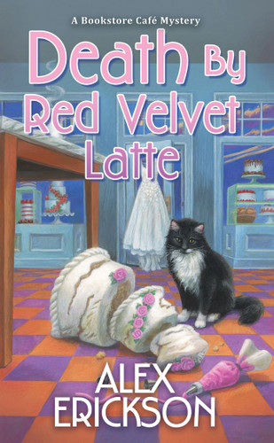 Death by Red Velvet Latte (A Bookstore Cafe Mystery) book cover by Alex Erickson